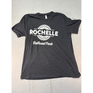 Bella+Canvas Rochelle Railroad Park T-Shirt Graphic Tee Travel XL,‎ Train lovers